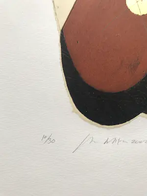 Jan Naezer - etscollage met bladgoud kopen? Bied vanaf 20!