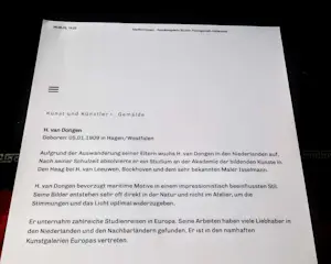 Harrij van Dongen - Ölgemälde auf Holz Blumenmotiv kaufen? Bieten Sie von 90!
