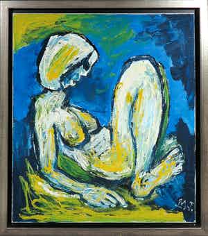 Martin van Wordragen - Olieverf op doek, Gedumpt- Ingelijst verkocht voor € 250!