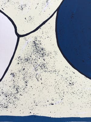 Evelyn Jansen - Zeefdruk met bladgoud, gesigneerd, titel Bildlich kopen? Bied vanaf 35!