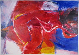 Franscz Witte - Gemengde techniek op papier, Twee voorstellingen (Groot) kopen? Bied vanaf 1!