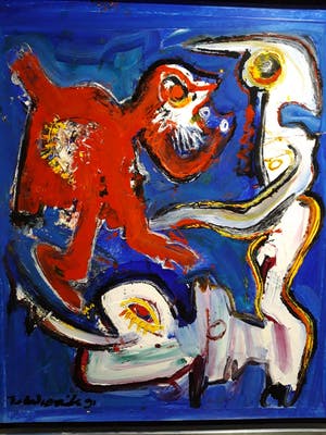 Jan te Wierik - gemengde techniek op papier (op paneel) uit 1991 kopen? Bied vanaf 900!