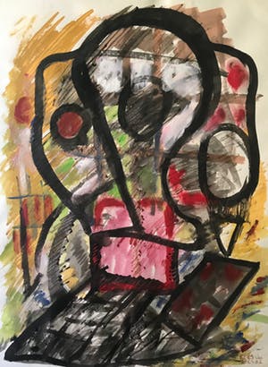 Kees van Es - Gemengde techniek op papier - 2002 kopen? Bied vanaf 250!