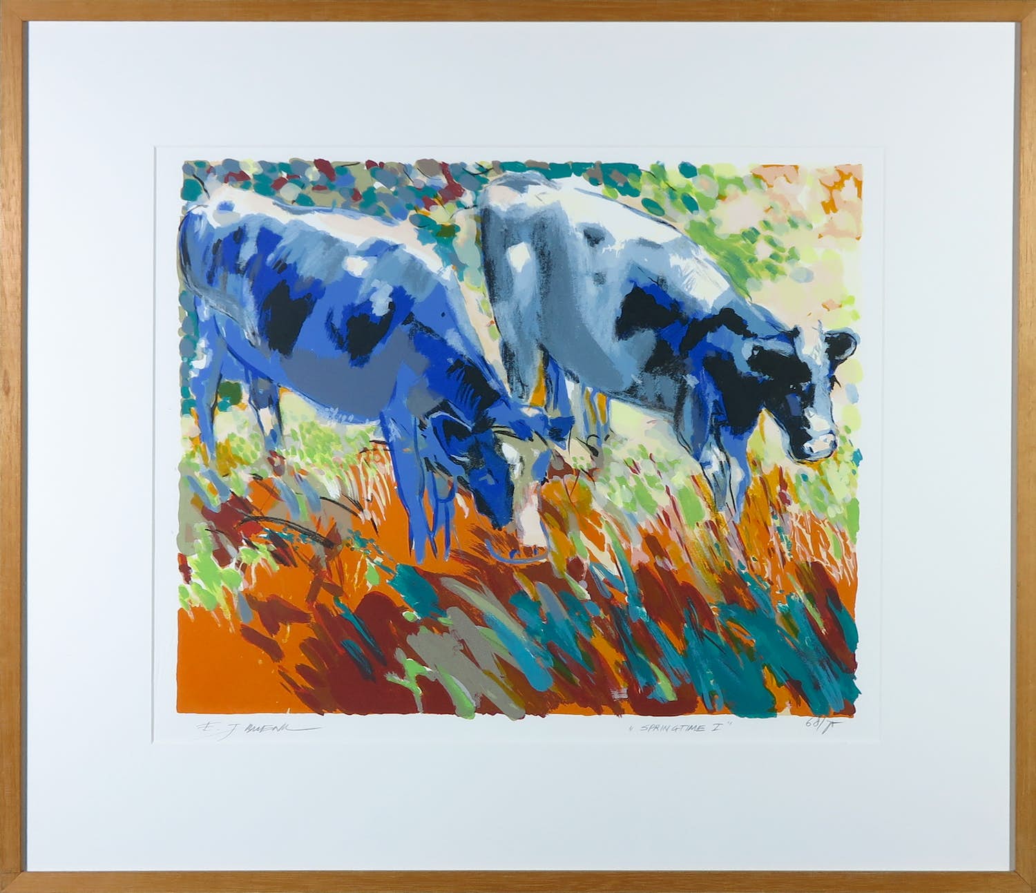 Hans Buenk - Zeefdruk, Springtime I - Ingelijst verkocht voor € 50!