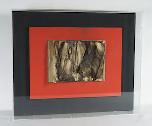 Bernard Aubertin - Verbrand boek op hout in plexiglas box, Livre brulé kopen? Bied vanaf 500!