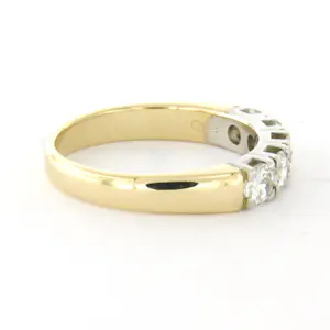 14k bicolour gouden ring met briljant geslepen diamant tot. 0.60ct – F/G - VS/SI kopen? Bied vanaf 710!