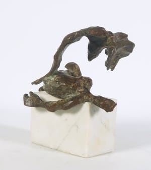 Johan de Zoete - Bronzen beeld, Z.T. Gevecht kopen? Bied vanaf 150!