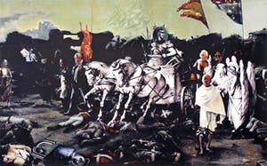 Peter Klashorst - orgineel Slag om Jolly Nude met Big Mac. kopen? Bied vanaf 195!