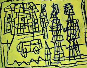 Koos van Vlijmen - Olieverf op doek - 1986 vendu pour 155€ !