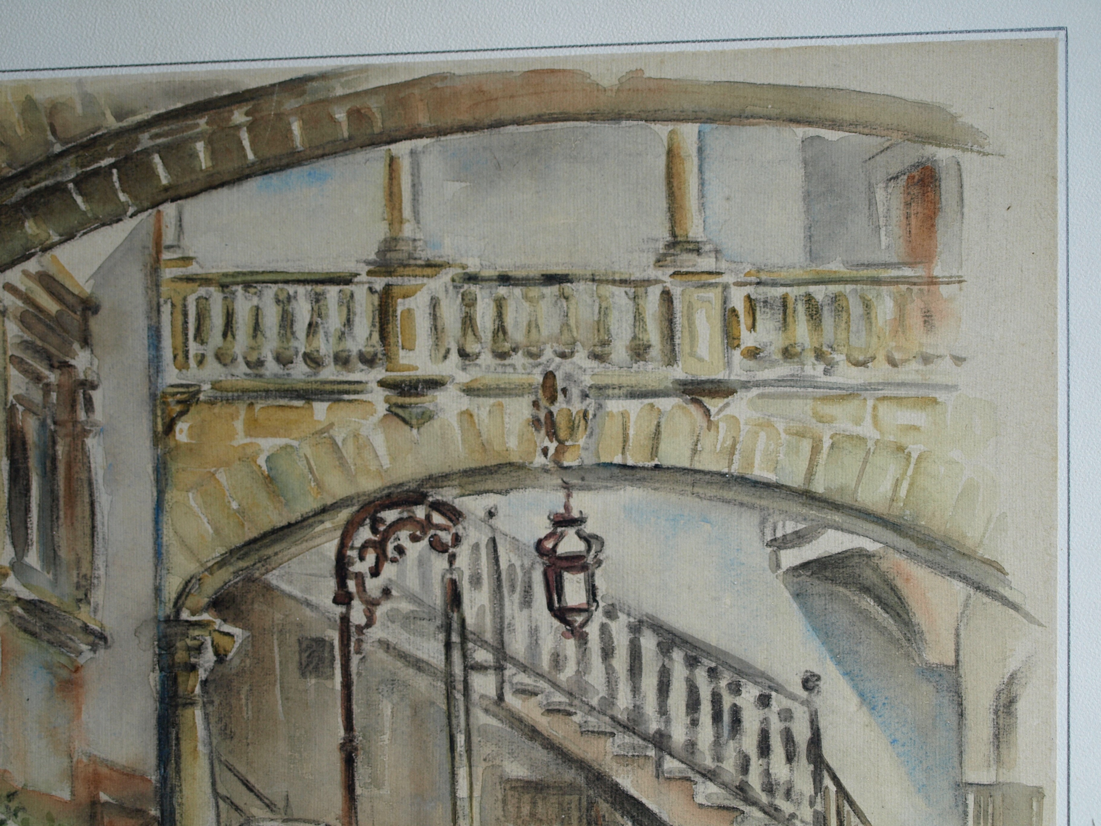 Bob Denneboom - Aquarel , Patio, Espana, Palma - ingelijst – 1958 kopen? Bied vanaf 50!