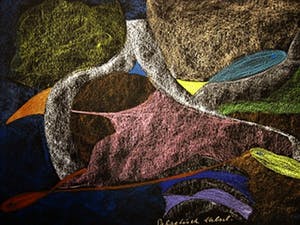 Paul Koning - Bijzonder Psychedelisch jaren 70 Pastel "Galactisch Stelsel" gesigneerd kopen? Bied vanaf 10!