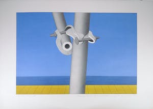 Marinus Fuit - Zeefdruk, Paal met klemmen op boulevard kopen? Bied vanaf 1!