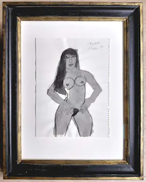 Corneille - Tamaya, gemengde techniek op papier (mooi ingelijst) kopen? Bied vanaf 995!