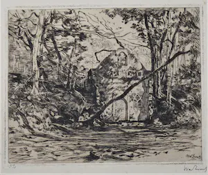 Willem de Zwart - Ruïne met ontwortelde boom (Lage Vuursche?) kopen? Bied vanaf 29!