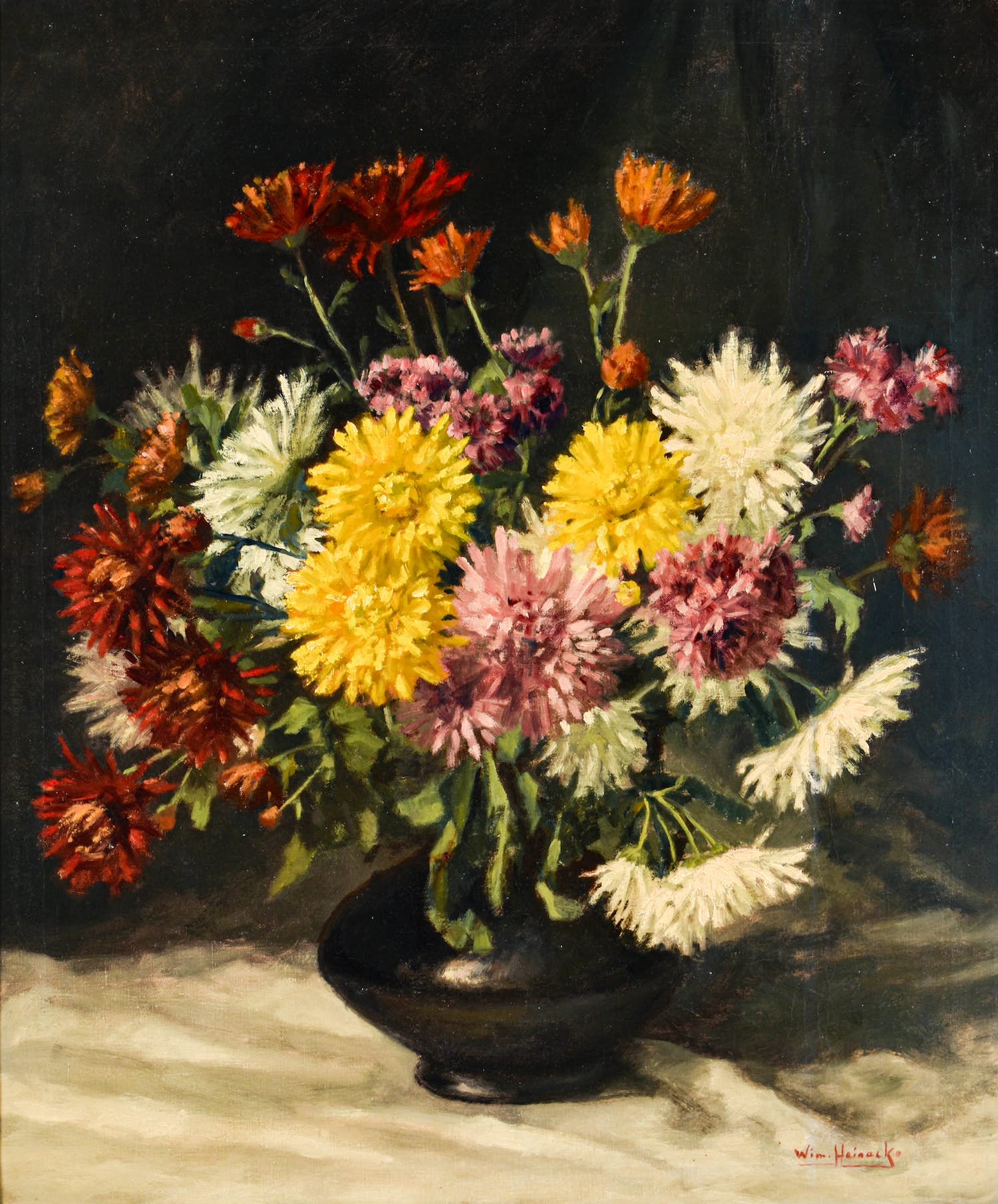 Wim Heinecke - Bloemstilleven verkocht voor € 250!