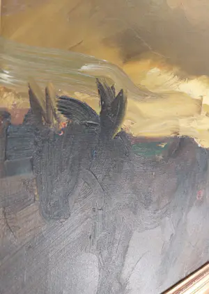 Hubert Malfait - schilderij - Titel: boer met paard - handgesigneerd - ingelijst kopen? Bied vanaf 2800!