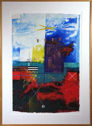 Piotr Konkel - Zeefdruk, ZT ll - Ingelijst (Zeer groot) verkocht voor € 1!