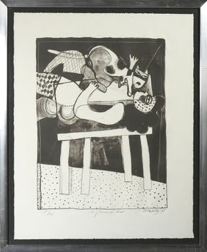 Corneille - Litho, La femme au chat (kleine oplage!) - Ingelijst kopen? Bied vanaf 200!