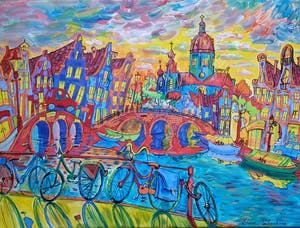 Elena Polyakova - Amsterdamse gracht 60x80 kopen? Bied vanaf 125!