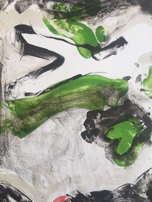 Ger Lataster - grote abstracte litho - 1988 - oplage 100 ex kopen? Bied vanaf 90!
