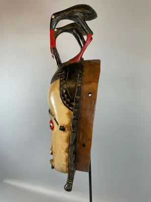 Baule - 220108 - African Tribal Used Baule mask - Iv. Coast. kopen? Bied vanaf 65!