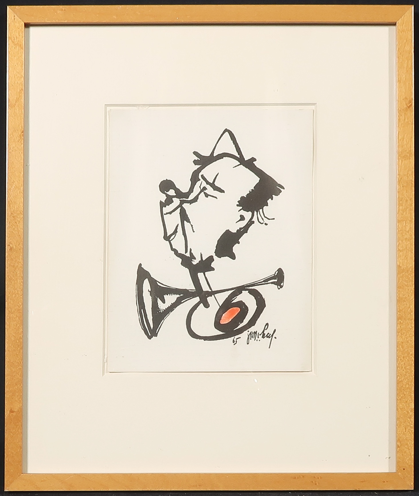 Jan van Heel - Handgekleurde litho, Z.T. muzikant - Ingelijst kopen? Bied vanaf 35!