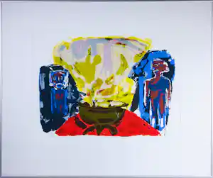 John Lie a Fo - Zeefdruk op papier, Zonder titel - Ingelijst kaufen? Bieten Sie von 20!