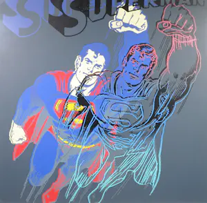 Andy Warhol - Zeefdruk, Superman uit de serie Myths - Ingelijst (Groot) kopen? Bied vanaf 1!