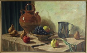 Carel Windt - Olieverf op doek , Stilleven - ingelijst – GROOT –ca 1950 kopen? Bied vanaf 75!