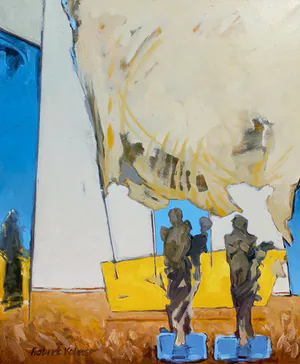 Robert Volmer - Statues, olieverf op doek (mooi ingelijst, groot) kopen? Bied vanaf 395!