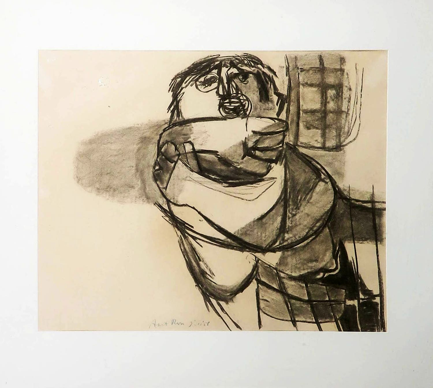 Aart Roos - Krijttekening, Zonder titel kopen? Bied vanaf 1!