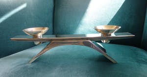 WMF - Kurt Radke: Verzilverde kandelaar met twee losse houders kopen? Bied vanaf 45!