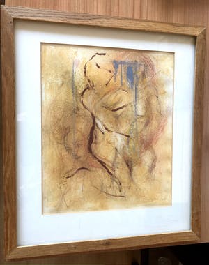 Nick Seijkens - Prachtig modern gesigneerd werk - " Naakt " gemengde techniek kopen? Bied vanaf 65!