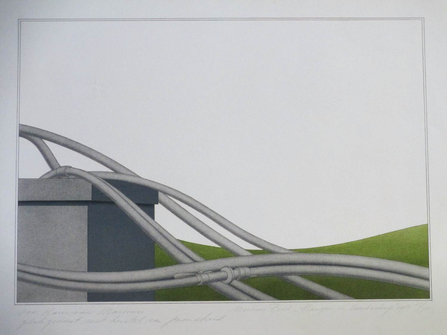 Marinus Fuit - Slangen in Landschap - Kleurenlitho kopen? Bied vanaf 38!