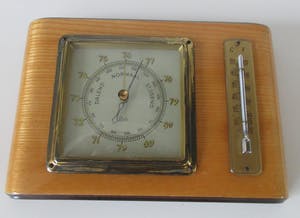 Niet of onleesbaar gesigneerd - Scholz vintage gelakte houten barometer kopen? Bied vanaf 1!