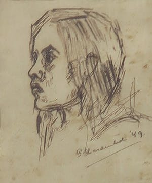 Pieter Haan - Pentekening, Figuren - Ingelijst kopen? Bied vanaf 1!