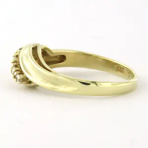 WEMPE 14k geel gouden ring met briljant geslepen diamant tot. 0.10ct kopen? Bied vanaf 310!
