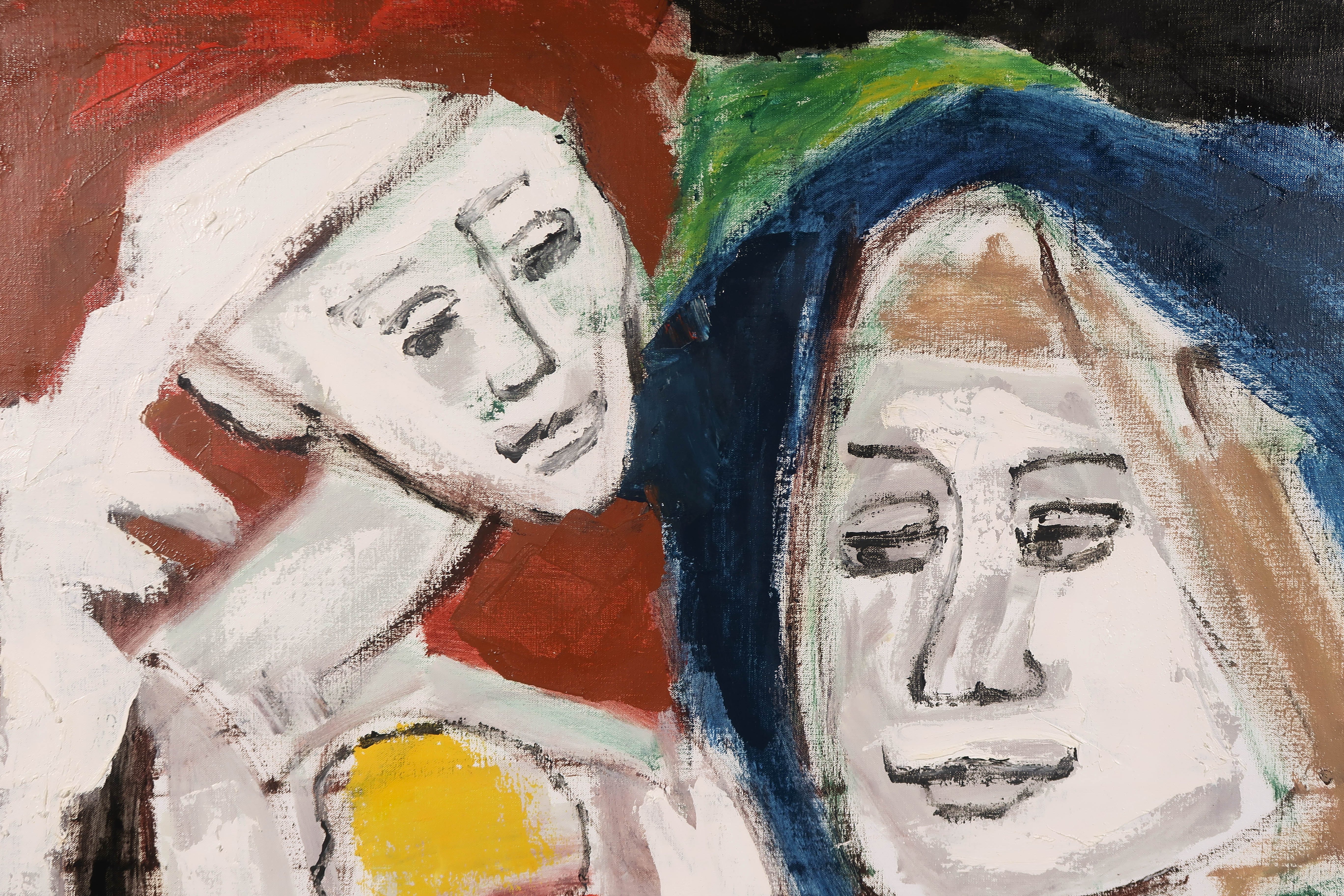 Martin van Wordragen - Olieverf op doek, Drie generaties - Ingelijst (Groot) kopen? Bied vanaf 600!