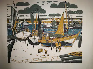 Gustave Camus - Zeehaven. Vissersboten. kopen? Bied vanaf 69!