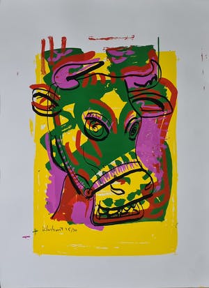 Peter Klashorst - lot van 2 cows - gesingeerd - 28/30 ex. kopen? Bied vanaf 1!