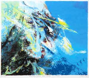 Mattie Schilders - Zeefdruk, Water, Bron van leven 2 verkocht voor € 1!