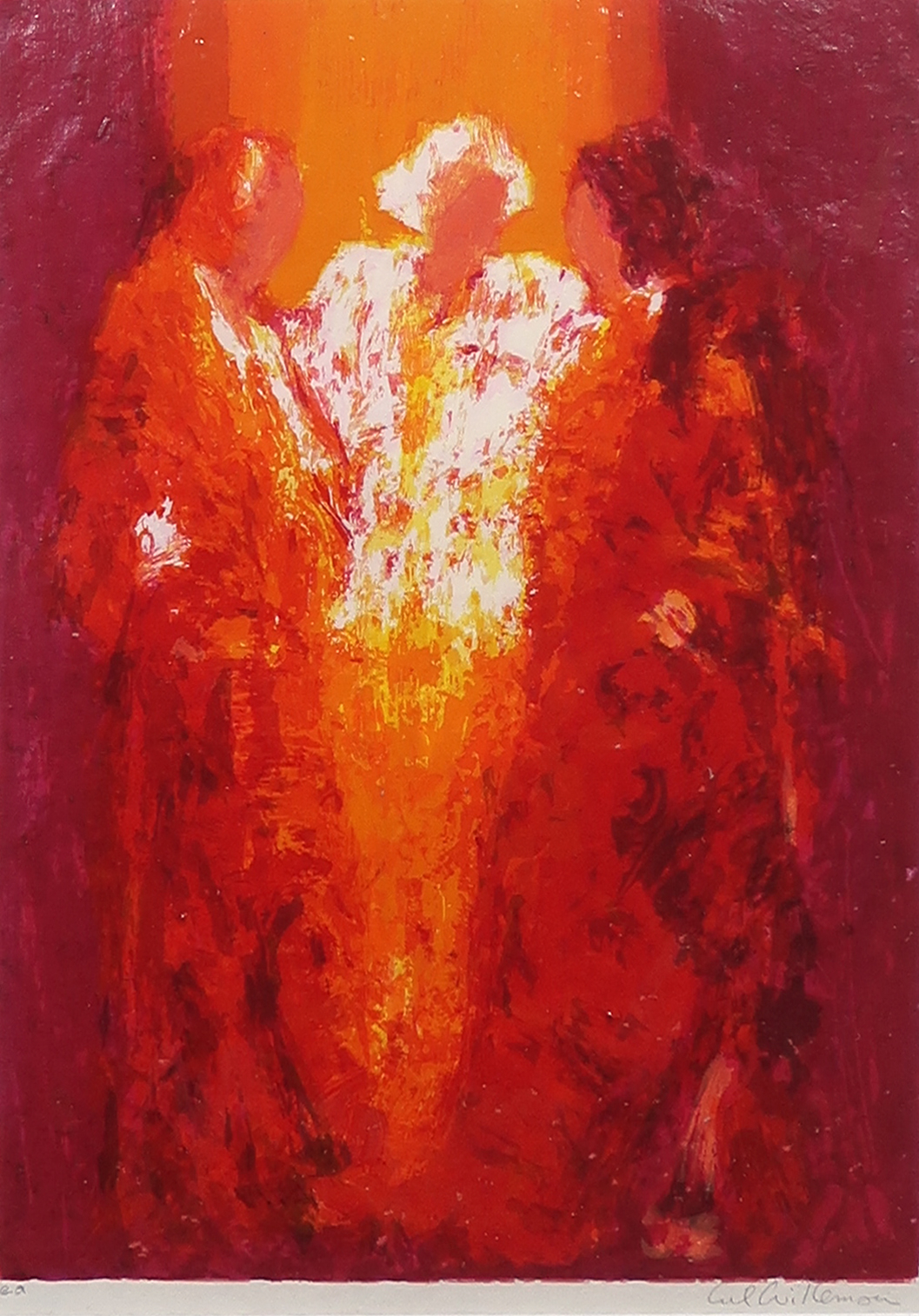 Wil Willemsen - Zeefdruk, White hair - Ingelijst kopen? Bied vanaf 20!