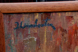 Jan Linschooten - Ingelijste olieverf op board: Clown met trompet kopen? Bied vanaf 199!