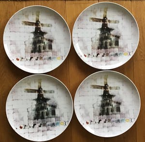 Chris Berens - 4 kunstborden (onderborden) Chris Berens ,Schoonhoven keramiek kopen? Bied vanaf 40!