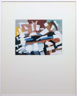 Henri Plaat - Gouache, Zonder titel - Ingelijst verkocht voor € 50!