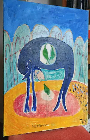 Tamar Rubinstein - Herbivoor -olieverf 1995- kopen? Bied vanaf 90!