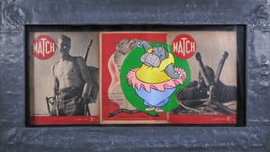 Jan Bollaert - Acryl op papier, Match II Hippo - Ingelijst (Groot) kopen? Bied vanaf 50!