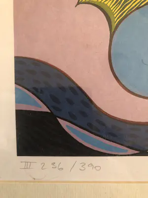 Petra Peschkes - Grafiek Petra Peschkes 1965 -Titel You + Me- Hand gesigneerd . kopen? Bied vanaf 20!