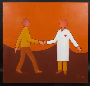 Niet of onleesbaar gesigneerd - Acryl op doek, Zonder titel - kopen? Bied vanaf 1!