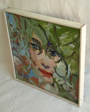 Louis Vorkink - Ingelijst , olieverf op doek , Mevr S. – 1988 kopen? Bied vanaf 100!